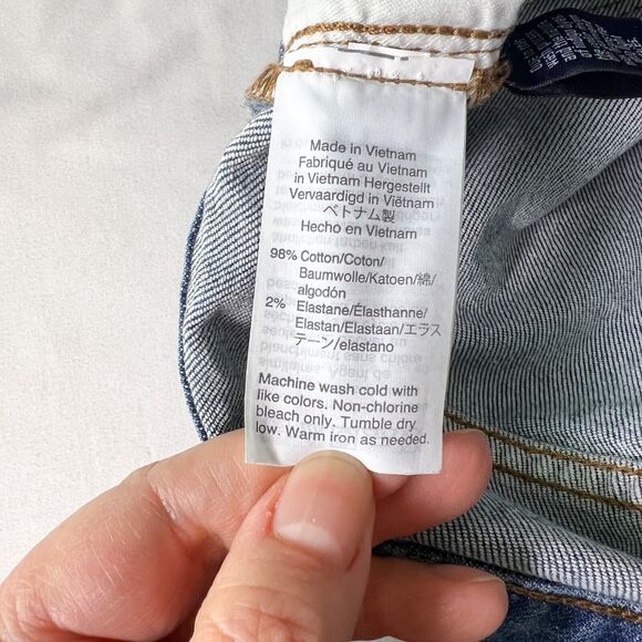 Madewell High Rise Slim Boyjean Raebrook 26 Tall Distressed Eco‎ Preppy Festival - Picture 6 of 10